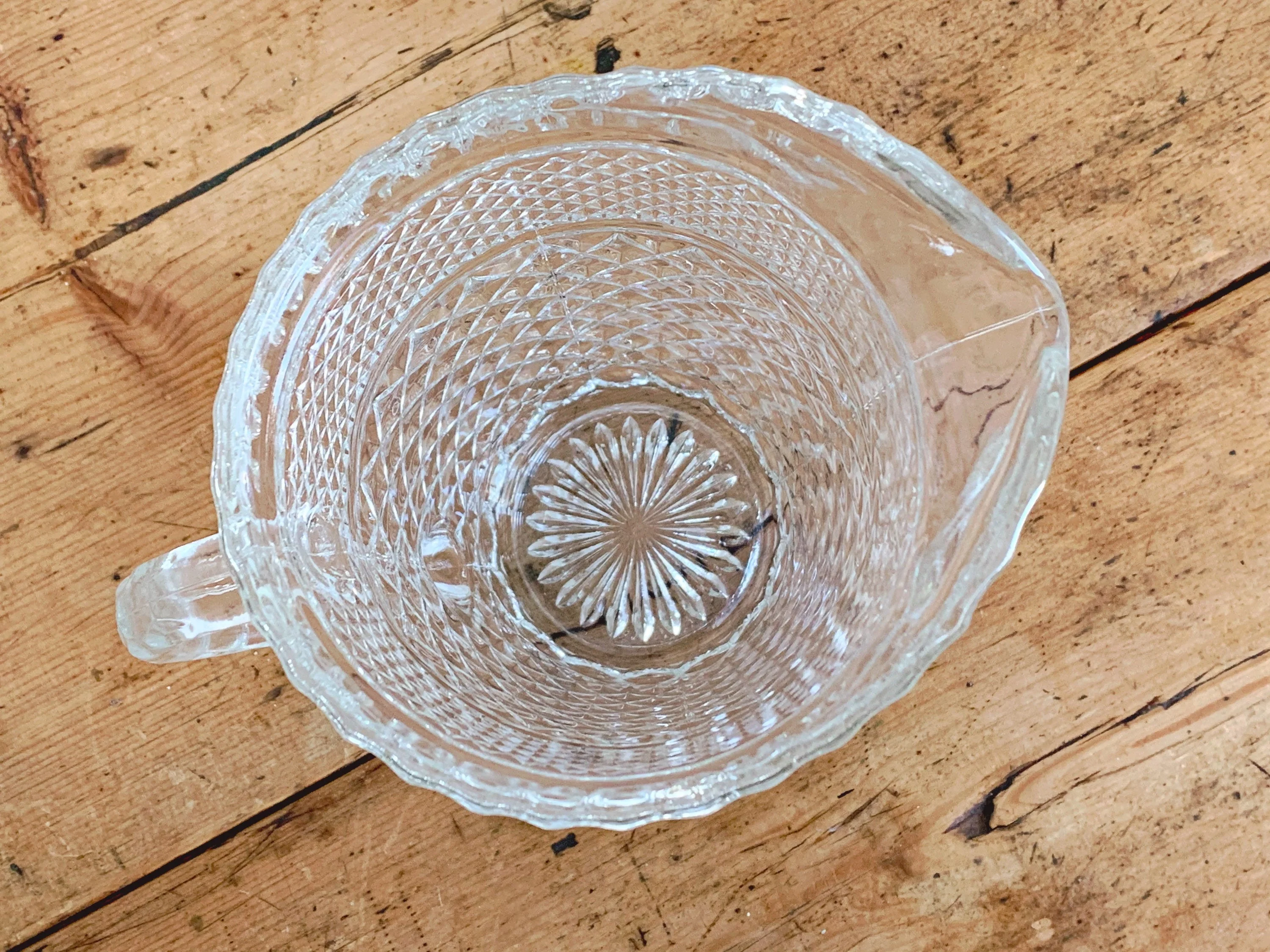 Vintage Pressed Glass Wexford Pitcher, Goblets and Highball Glasses | Mid Century Anchor Hocking Hollywood Regency Juice and Water Glass - Image 10